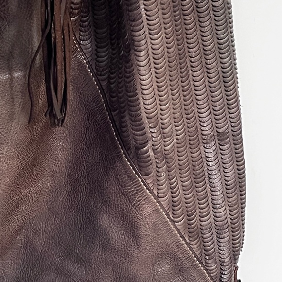 Johnny Was  RARE Taupe Slouchy Leather Bag - Picture 4 of 15